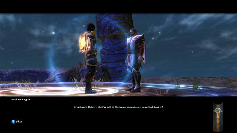 At the end you will find a door leading to the Skycrown Peak, on the top of which you will find the mage - Tala-Rane - p.6 | Side missions - Side missions - Kingdoms of Amalur: Reckoning Game Guide & Walkthrough