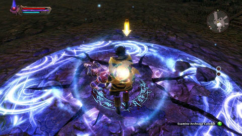 The first thing you need to do is examining the body of Archsage Saledus, lying nearby the entrance - Tala-Rane - p.6 | Side missions - Side missions - Kingdoms of Amalur: Reckoning Game Guide & Walkthrough