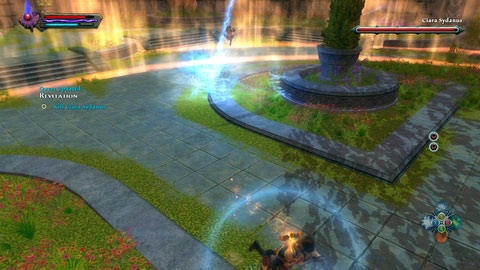 Throughout the fight the sorceress will mostly use pretty standard spells: tornadoes, ice spheres or fireballs - Tala-Rane - p.7 | Side missions - Side missions - Kingdoms of Amalur: Reckoning Game Guide & Walkthrough