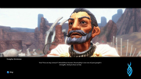 After conversation with Agarth in House of Ballads youll be sent to The Hollowlands where you have to meet a man named Octienne - An Old Friend | Walkthrough - Walkthrough - Kingdoms of Amalur: Reckoning Game Guide & Walkthrough