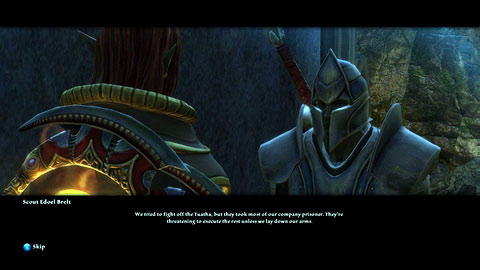 On the stairs one of soldiers will ask you to save his companions kept by Tuatha - Breaking the Siege - p. 1 | Walkthrough - Walkthrough - Kingdoms of Amalur: Reckoning Game Guide & Walkthrough