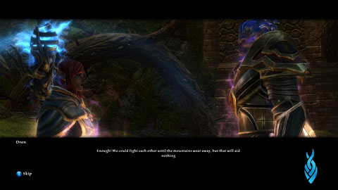 When attacks have no results, he will propose you a fair fight without using powers - Pride Before A Fall | Walkthrough - Walkthrough - Kingdoms of Amalur: Reckoning Game Guide & Walkthrough