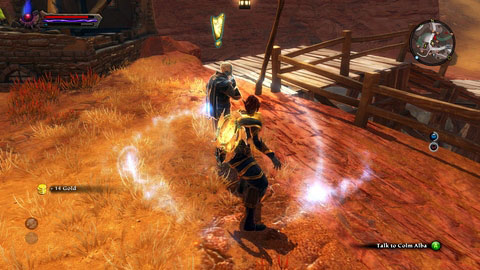 In the Galette village M1(3) talk to Com Alba, who will ask you to find his brother, Giran - The Red Marches - p. 1 | Side missions - Side missions - Kingdoms of Amalur: Reckoning Game Guide & Walkthrough