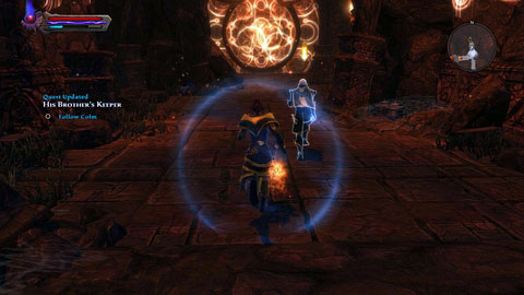 After getting underground, follow Com, killing groups of enemies and avoiding traps - The Red Marches - p. 1 | Side missions - Side missions - Kingdoms of Amalur: Reckoning Game Guide & Walkthrough