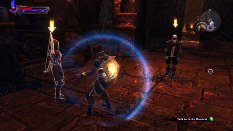 Kill all cultists on your way until you reach the door, which open with a switch in the ground - The Red Marches - p. 2 | Side missions - Side missions - Kingdoms of Amalur: Reckoning Game Guide & Walkthrough