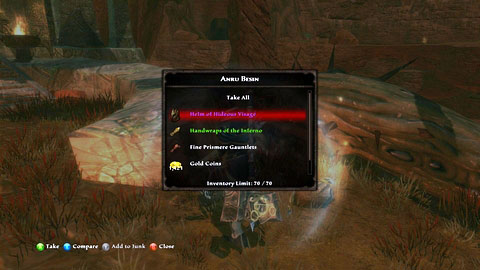 Once she is dead, you can pick up a helmet of dead Anru Besin - Alserund - p. 4 | Side missions - Side missions - Kingdoms of Amalur: Reckoning Game Guide & Walkthrough