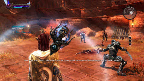 As always with this type of confrontation, first get rid of weaker enemies and then focus all your attacks on their leader - Bodine Borgue - Alserund - p. 4 | Side missions - Side missions - Kingdoms of Amalur: Reckoning Game Guide & Walkthrough