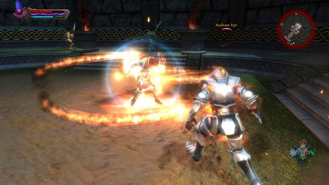 The third opponent, Sephedra Wyll, fights with daggers and a fourth one, Aedran Tyr, is a heavy armored knight - Cursewood - p. 1 | Side missions - Side missions - Kingdoms of Amalur: Reckoning Game Guide & Walkthrough