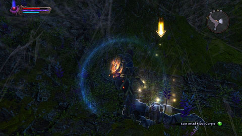 You have to find three of his scouts, who disappeared on swamps M7(1)/ M8(1) - Cursewood - p. 2 | Side missions - Side missions - Kingdoms of Amalur: Reckoning Game Guide & Walkthrough