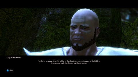 In the camp south from Proving Halls M8(3) youll meet missionary Kreger - The Midden | Side missions - Side missions - Kingdoms of Amalur: Reckoning Game Guide & Walkthrough