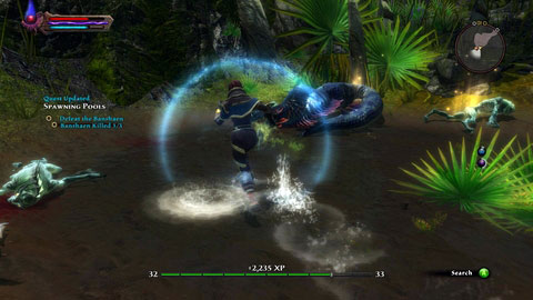 When the last opponent is dead, return to Alfar Camp to collect your reward - Drowned Forest - p. 1 | Side missions - Side missions - Kingdoms of Amalur: Reckoning Game Guide & Walkthrough