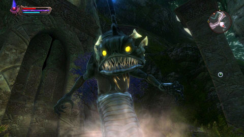 The entrance is guarded by large Baenshean, so be prepared for fight - Drowned Forest - p. 3 | Side missions - Side missions - Kingdoms of Amalur: Reckoning Game Guide & Walkthrough