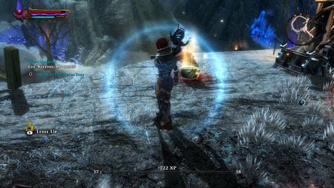 While he leads the attack, you have to get to the top of the canyon and kill a mage standing there M13(3) - Shadow Pass | Side missions - Side missions - Kingdoms of Amalur: Reckoning Game Guide & Walkthrough