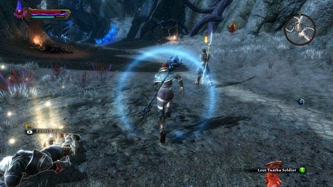 When the mage is dead, jump down and help Desiderus - Shadow Pass | Side missions - Side missions - Kingdoms of Amalur: Reckoning Game Guide & Walkthrough