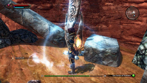 The stone stand on the high hill in the eastern part of Menetyre - Summer | Detyre, Klurikon and Alabastra Lorestones - Lorestones - Kingdoms of Amalur: Reckoning Game Guide & Walkthrough