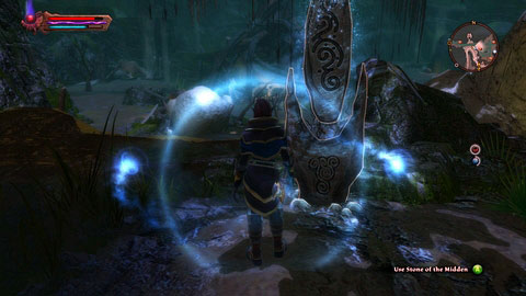 The stone stands south from the entrance to Proving Halls - The Midden | Detyre, Klurikon and Alabastra Lorestones - Lorestones - Kingdoms of Amalur: Reckoning Game Guide & Walkthrough