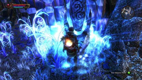 The stone stands next to the high rock near the southern entrance to Cann-Rane - Amaura | Detyre, Klurikon and Alabastra Lorestones - Lorestones - Kingdoms of Amalur: Reckoning Game Guide & Walkthrough