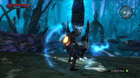 The first stone stands near the place where you met Alyn Shir - Bhaile | Detyre, Klurikon and Alabastra Lorestones - Lorestones - Kingdoms of Amalur: Reckoning Game Guide & Walkthrough