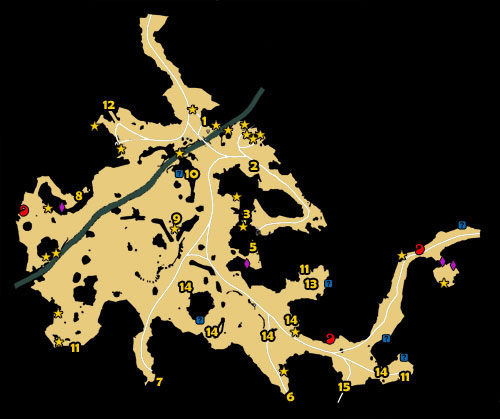 1 - Motus Mining Outpost - M3 - The Hollowlands | Maps - Maps - Kingdoms of Amalur: Reckoning Game Guide & Walkthrough