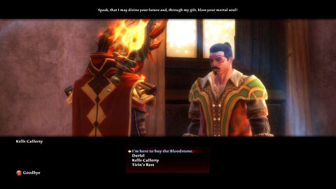 The Bloodstone is in possession of Kells Cafferty, who can be found in the Reedsong Inn M7(2) - Kandrian I - p.1 | Side missions - Side missions - Kingdoms of Amalur: Reckoning Game Guide & Walkthrough