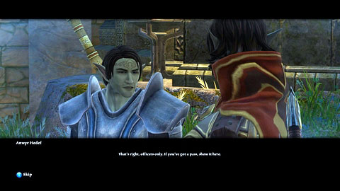 Having obtained the necessary item, speak to Anwyr Hedef beside the gate and head inside - Tywili Coast - p.3 | Side missions - Side missions - Kingdoms of Amalur: Reckoning Game Guide & Walkthrough