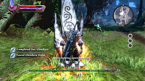 The last stone from this set can be found in the north-east part of Glendara, right beside the road - Kingdoms of Amalur Reckoning: Glendara, Dalentarth - Lorestones - Lorestones - Kingdoms of Amalur: Reckoning Game Guide & Walkthrough