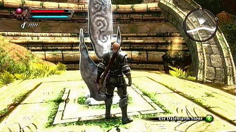 The stone can be found on the stone square nearby the road - Kingdoms of Amalur Reckoning: Dalentarth - Lorestones - Lorestones - Kingdoms of Amalur: Reckoning Game Guide & Walkthrough