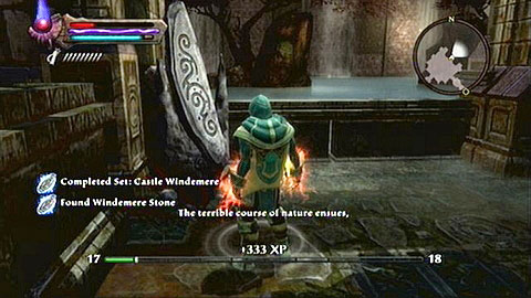 Inside the room in the north, right beside the stone wall - Kingdoms of Amalur Reckoning: Castle Windemere, Dalentarth - Lorestones - Lorestones - Kingdoms of Amalur: Reckoning Game Guide & Walkthrough