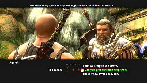 Remember to choose the green dialogue options - Kingdoms of Amalur Reckoning: Into the Light - Walkthrough - Walkthrough - Kingdoms of Amalur: Reckoning Game Guide & Walkthrough