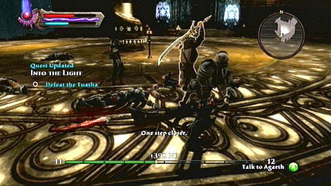 However you wont be able to celebrate too long, as soon enough you will be attacked by a Tuatha group - Kingdoms of Amalur Reckoning: Into the Light - Walkthrough - Walkthrough - Kingdoms of Amalur: Reckoning Game Guide & Walkthrough