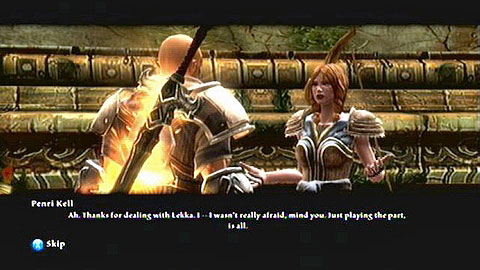 Soon afterwards you will be approached by Penri Kell if you choose the upper option, you will lose the ring and receive 396 gold in return - Kingdoms of Amalur Reckoning: Odarath II, p. 1 - Walkthrough - Side missions - Kingdoms of Amalur: Reckoning Game Guide & Walkthrough