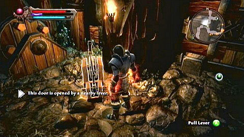 After reaching another wooden door, turn left and jump onto the lower level - Kingdoms of Amalur Reckoning: Odarath II, p. 2 - Walkthrough - Side missions - Kingdoms of Amalur: Reckoning Game Guide & Walkthrough