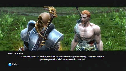 Accept the mission, find Declan Malus in Haxhi and speak to him - Kingdoms of Amalur Reckoning: Odarath II, p. 2 - Walkthrough - Side missions - Kingdoms of Amalur: Reckoning Game Guide & Walkthrough