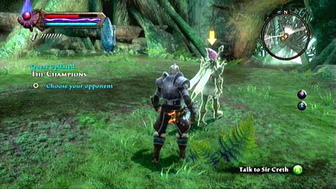 Its being worn by Sir Airmer and Sir Creth, who are fighting a bit further to the north - Kingdoms of Amalur Reckoning: Odarath II, p. 4 - Walkthrough - Side missions - Kingdoms of Amalur: Reckoning Game Guide & Walkthrough