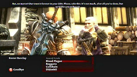 You can now head out through the second end of the tunnel and return to the village to collect your prize - Kingdoms of Amalur Reckoning: Glendara - Walkthrough - Side missions - Kingdoms of Amalur: Reckoning Game Guide & Walkthrough