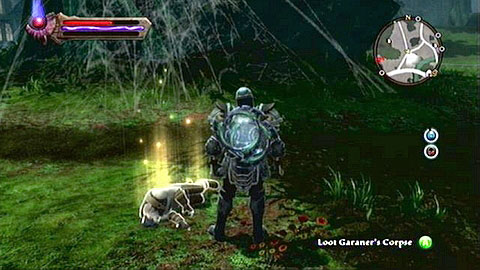 If you decided t save Barten, you will find Garaners body north-west of the village - Kingdoms of Amalur Reckoning: Webwood, p. 1 - Walkthrough - Side missions - Kingdoms of Amalur: Reckoning Game Guide & Walkthrough