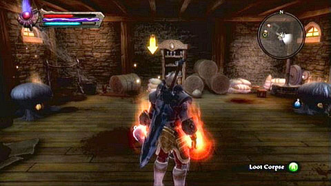 After reaching the destination, enter the house on the farm and examine the body lying in the basement on the right to find the Jaycks Knife - Kingdoms of Amalur Reckoning: Webwood, p. 2 - Walkthrough - Side missions - Kingdoms of Amalur: Reckoning Game Guide & Walkthrough