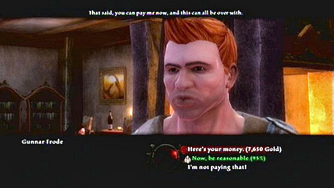 During the conversation you will have three options - Kingdoms of Amalur Reckoning: Haxhi, p. 1 - Walkthrough - Side missions - Kingdoms of Amalur: Reckoning Game Guide & Walkthrough