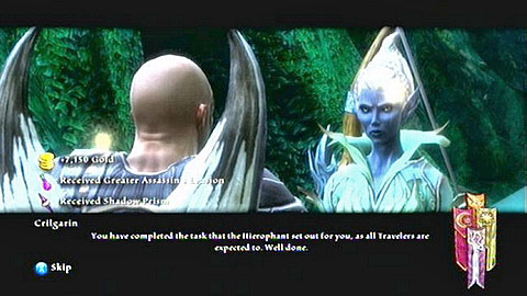 With all three items, head back to Crilgarin whos waiting at the Star Camp - Kingdoms of Amalur Reckoning: Haxhi, p. 1 - Walkthrough - Side missions - Kingdoms of Amalur: Reckoning Game Guide & Walkthrough