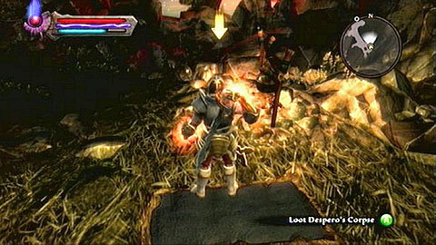 At the end of the tunnel you will find Desperos corpse and beside it the journal youre looking for - Kingdoms of Amalur Reckoning: Haxhi, p. 2 - Walkthrough - Side missions - Kingdoms of Amalur: Reckoning Game Guide & Walkthrough