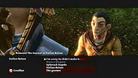 Bring it to Stellan and in return you will receive a quite big amount of gold - Kingdoms of Amalur Reckoning: Haxhi, p. 2 - Walkthrough - Side missions - Kingdoms of Amalur: Reckoning Game Guide & Walkthrough