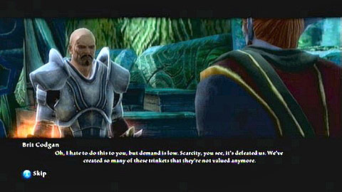 A man named Brit Codgan will ask you to forge a weapon which he could sell to the travellers who visit Ysa - Kingdoms of Amalur Reckoning: Ysa, p. 1 - Walkthrough - Side missions - Kingdoms of Amalur: Reckoning Game Guide & Walkthrough