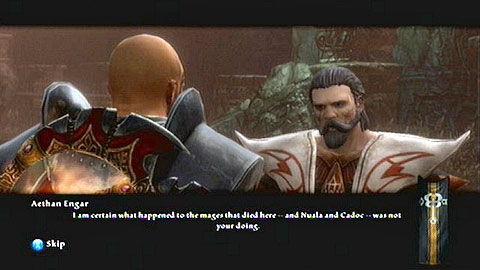 After teleporting, speak to Aethan to finish the mission and become a member of the guild - Kingdoms of Amalur Reckoning: Ysa, p. 3 - Walkthrough - Side missions - Kingdoms of Amalur: Reckoning Game Guide & Walkthrough