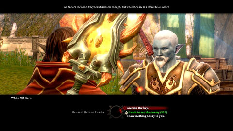 You can obtain the key in two ways, either by stealing it from Nils pocket, or persuading the man to give it to you himself - Galafor/Acatha - p.1 | Side missions - Side missions - Kingdoms of Amalur: Reckoning Game Guide & Walkthrough