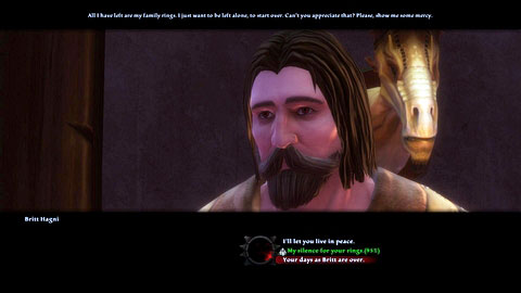 By choosing the upper option the man will give you one ring, the lower wont get you any and thanks to the middle one you have the chance of obtaining all three rings - Forsaken Plain I - p.2 | Side missions - Side missions - Kingdoms of Amalur: Reckoning Game Guide & Walkthrough