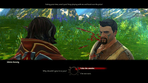 You can now return it to two people: Edwin Hoswig or Wane Emundas - Forsaken Plain II | Side missions - Side missions - Kingdoms of Amalur: Reckoning Game Guide & Walkthrough