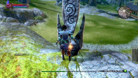 It can be found west of Rond Farm, on the top of the stone beside the road - The Wolds | Plains of Erathell Lorestones - Lorestones - Kingdoms of Amalur: Reckoning Game Guide & Walkthrough