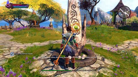 The stone stand in the middle of Mel Aglir - Kandrian | Plains of Erathell Lorestones - Lorestones - Kingdoms of Amalur: Reckoning Game Guide & Walkthrough