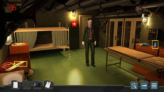 Leave the place and go to sick bay - Chapter 3 - The murder of Osip Gerasimov - Undercover Missions: Operation Kursk K-141 - Game Guide and Walkthrough