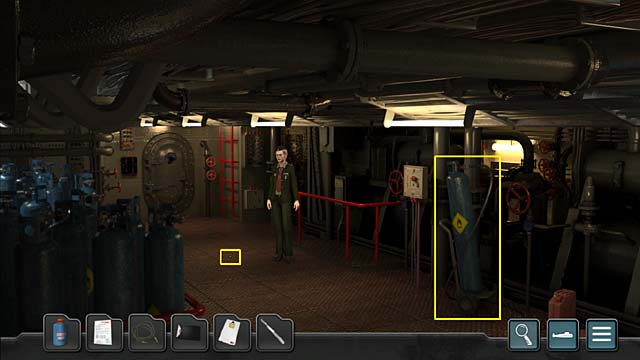 Examine broken gas canister (PPM) - you can take fingerprints from it, but you need some tools - Chapter 3 - The murder of Osip Gerasimov - Undercover Missions: Operation Kursk K-141 - Game Guide and Walkthrough